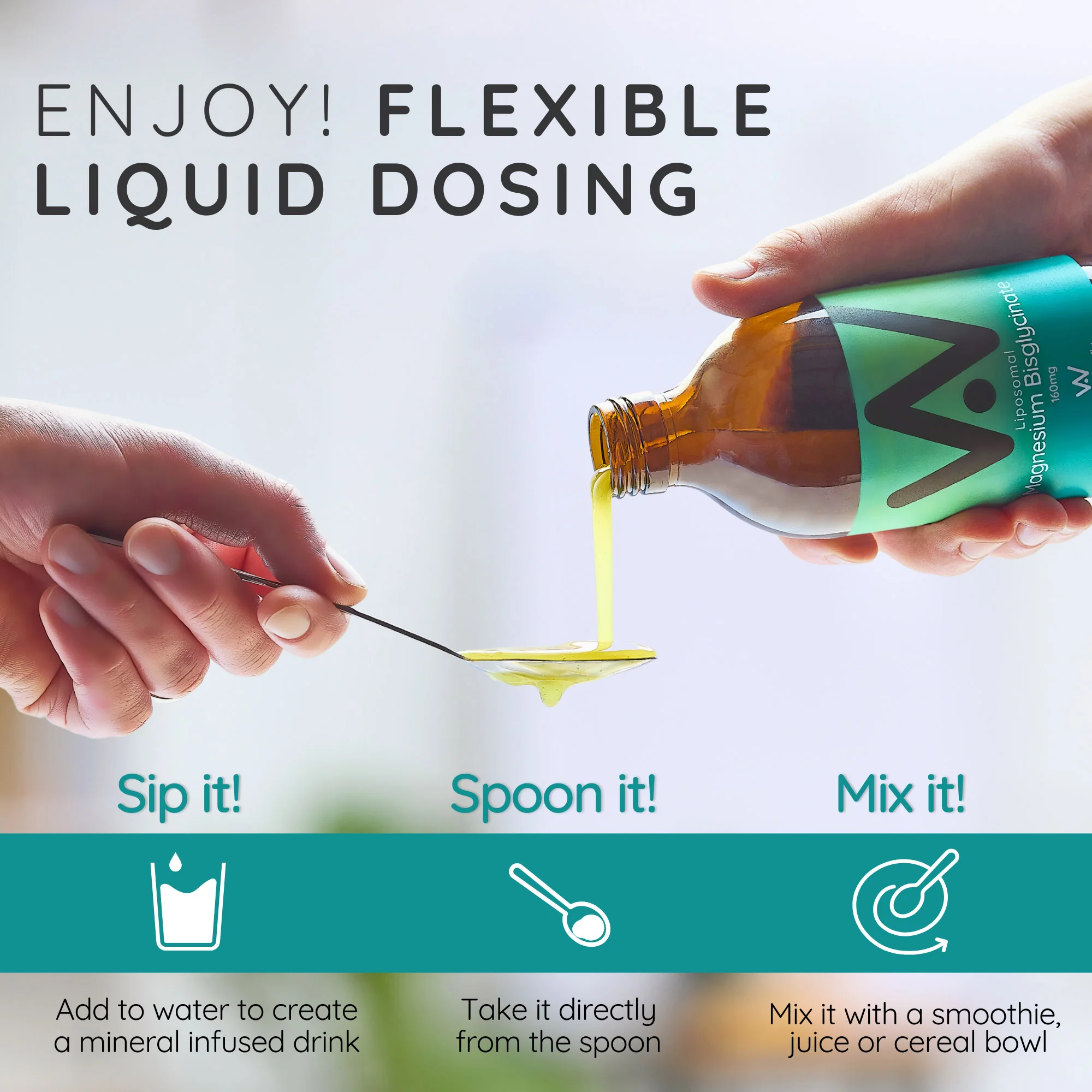 Well. Actually. Liposomal Magnesium Bisglycinate 200mg - Lime Flavour 250ml - Image 4