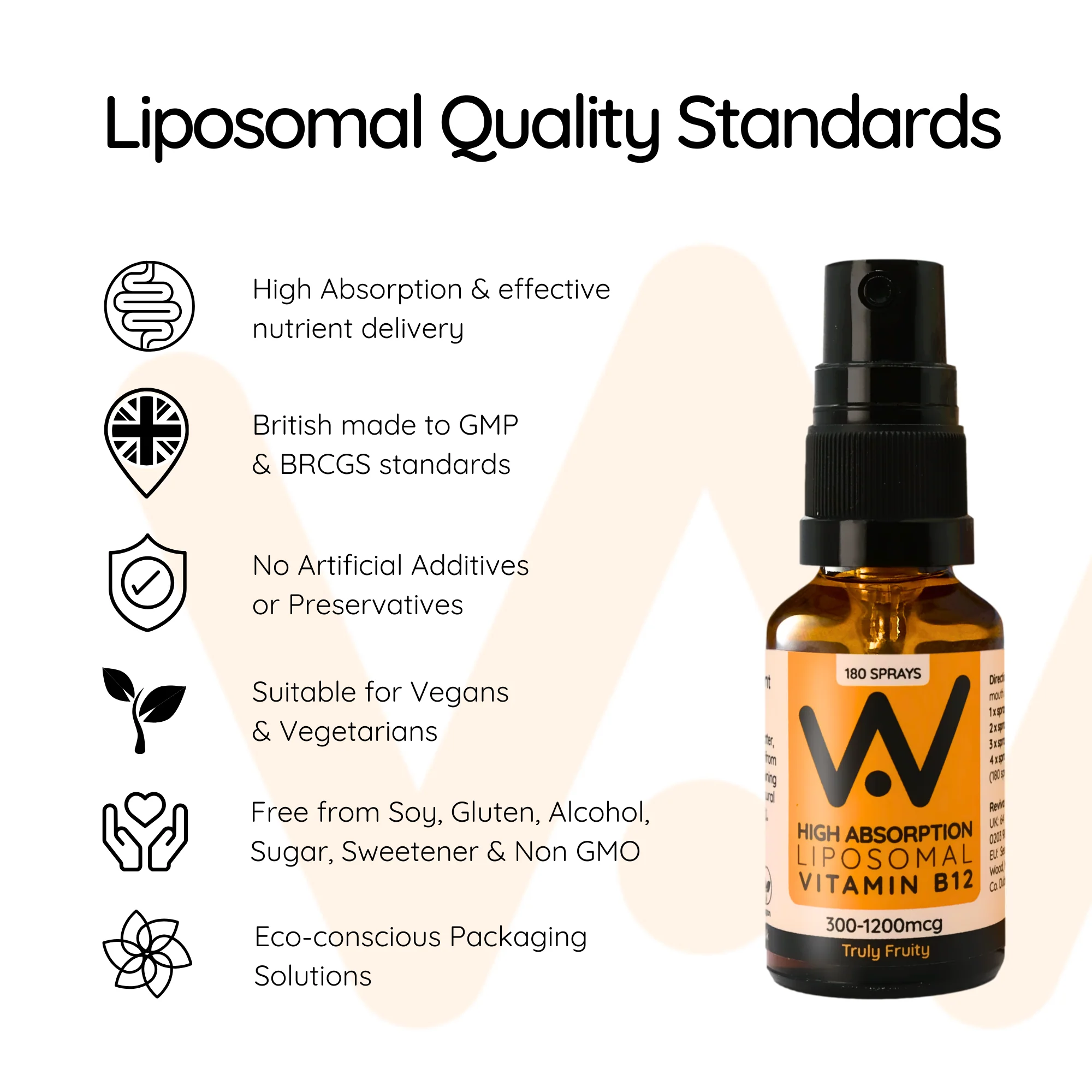Well. Actually. Liposomal Vitamin B12 methylcobalamin Spray (1200mcg) - Truly Fruity Flavour 30ml - Image 3