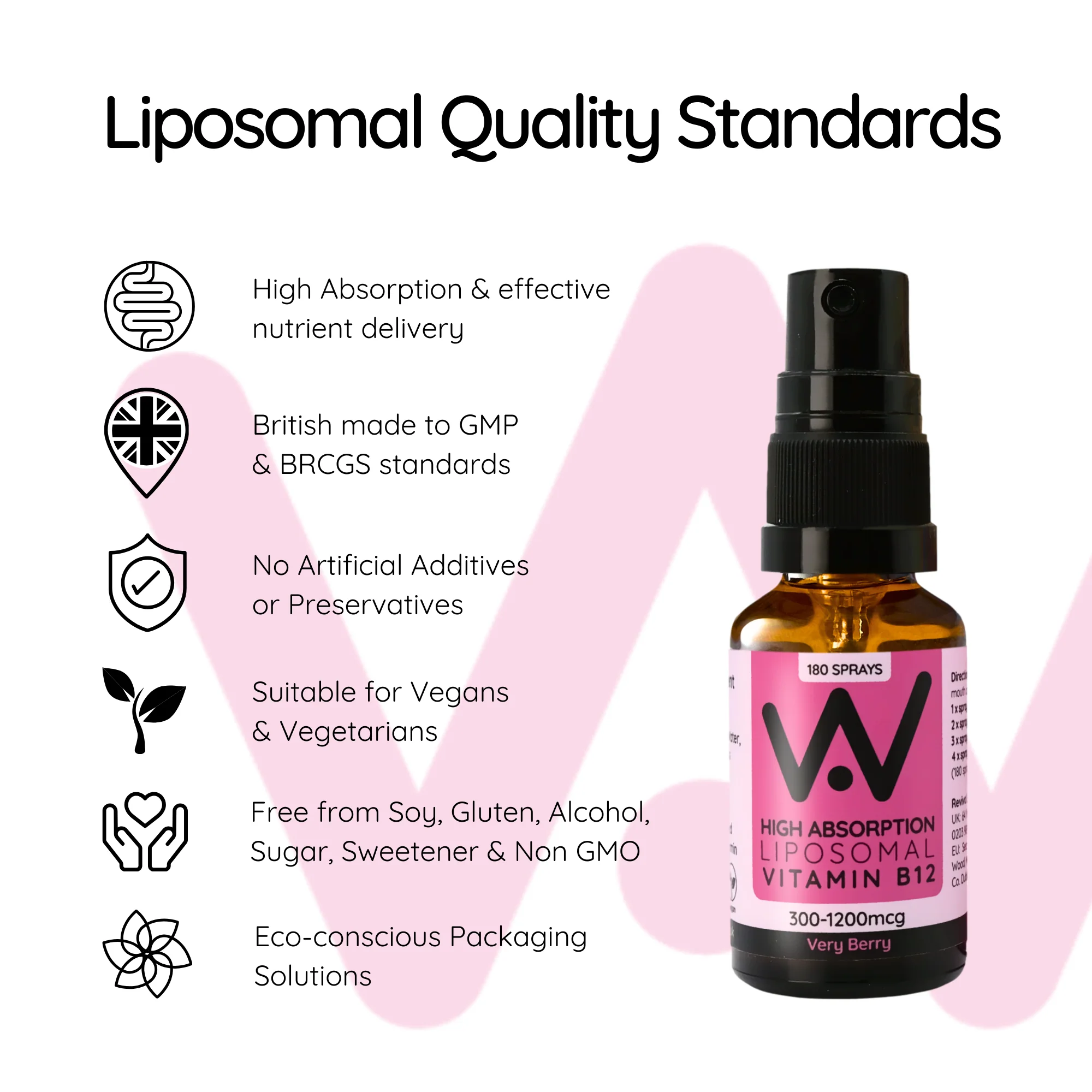 Well. Actually. Liposomal Vitamin B12 methylcobalamin Spray (1200mcg) - Very Berry Flavour 30ml - Image 3