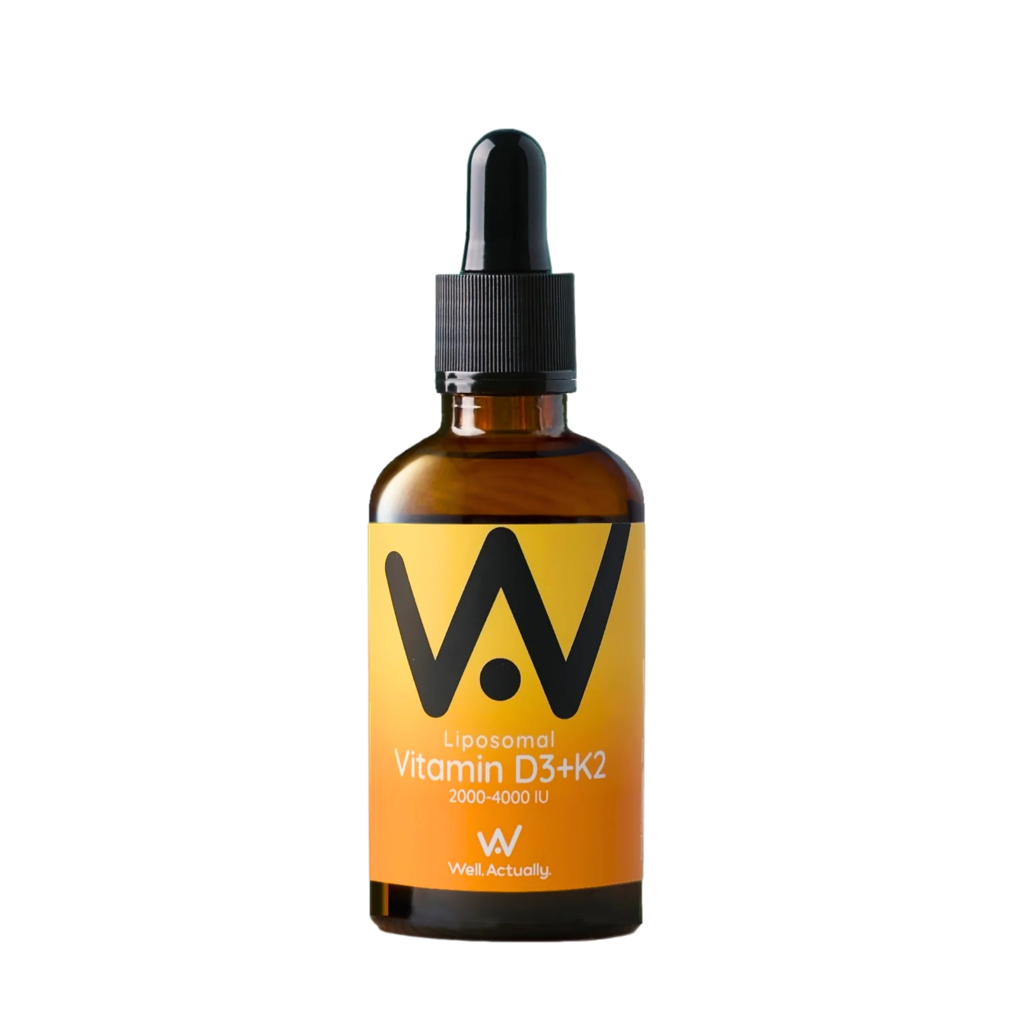 Well.Actually. Liposomal Vitamin D3 4000IU + K2 160mcg - Orange & Mango Flavour 60ml