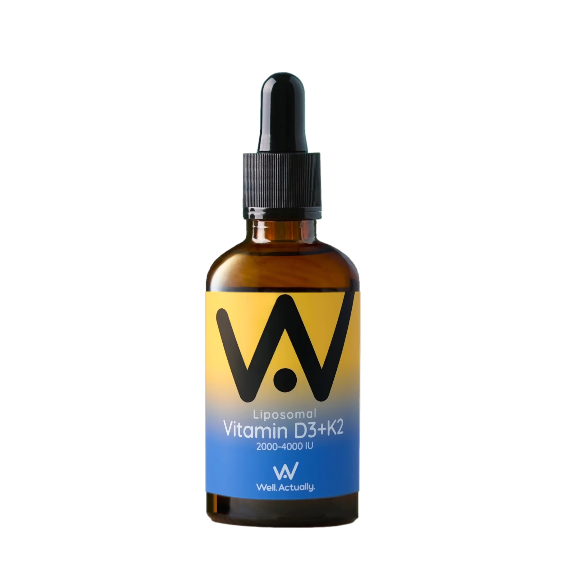 Well.Actually. Liposomal Vitamin D3 4000IU + K2 160mcg - Summer Citrus Flavour 60ml