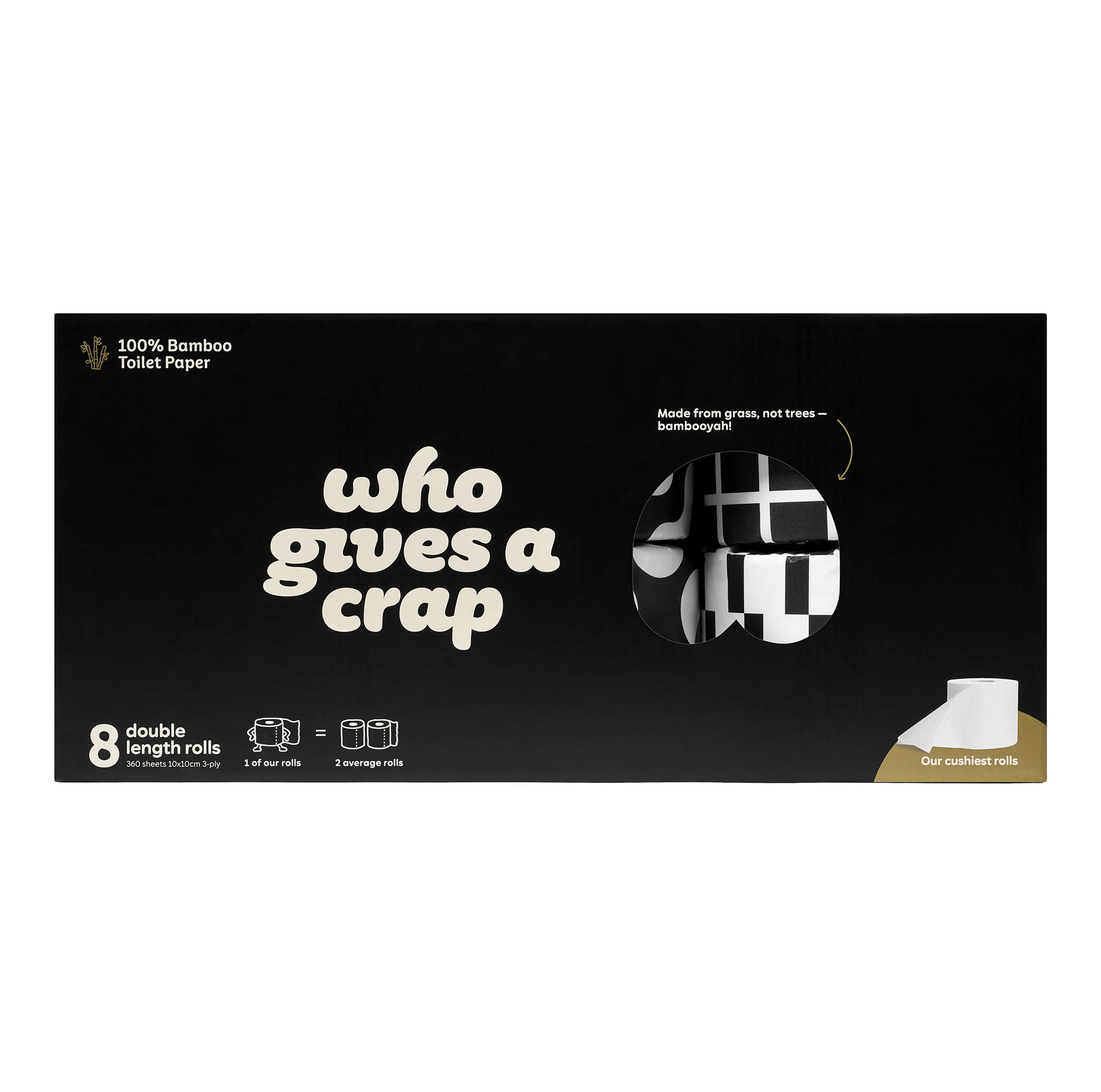 Who Gives A Crap Double Length Premium Bamboo Toilet Paper 12 pack