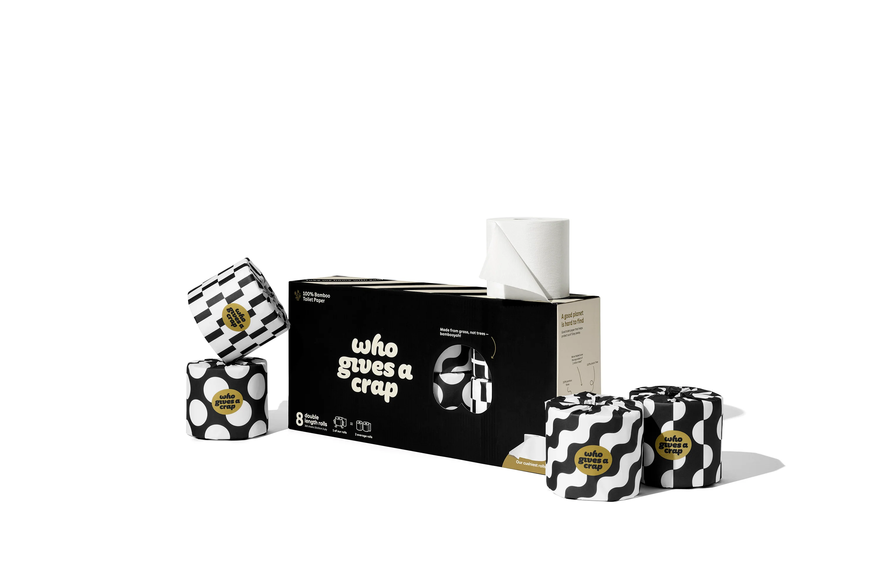 Who Gives A Crap Double Length Premium Bamboo Toilet Paper 12 pack - Image 3