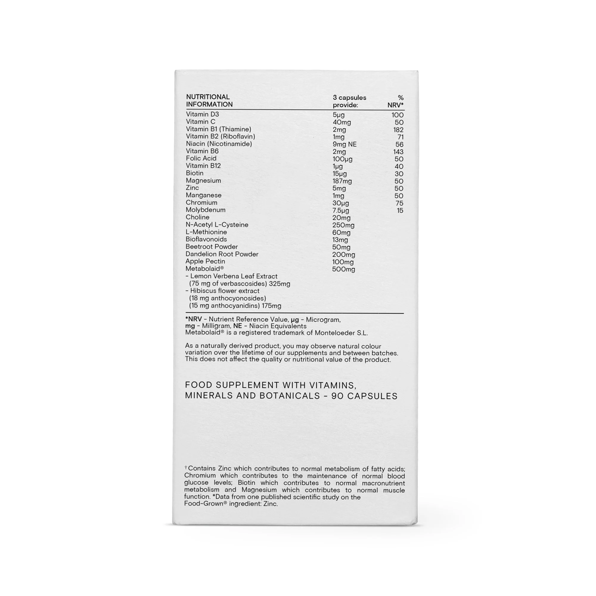 Wild Nutrition Food-Grown® Weight Management Support 90 caps - Image 2