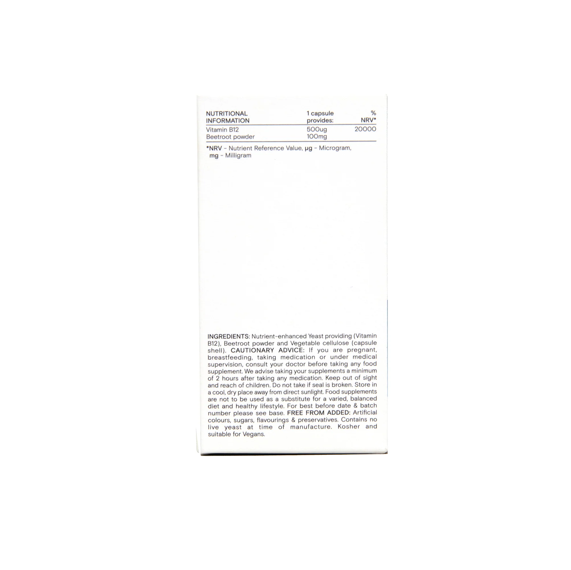Wild Nutrition Vitamin B12 Plus 30 caps - Image 3
