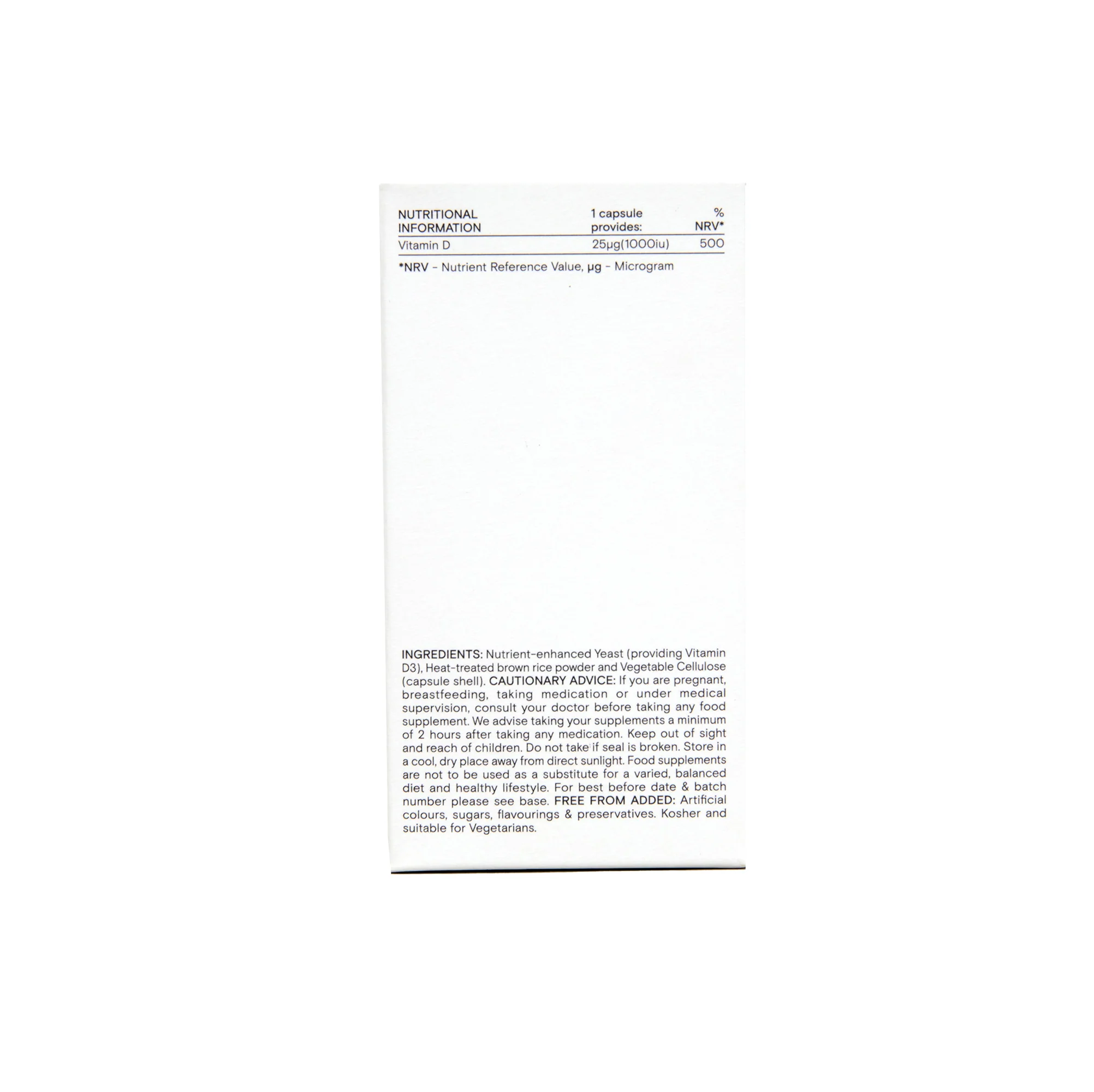Wild Nutrition Vitamin D 30 caps - Image 3