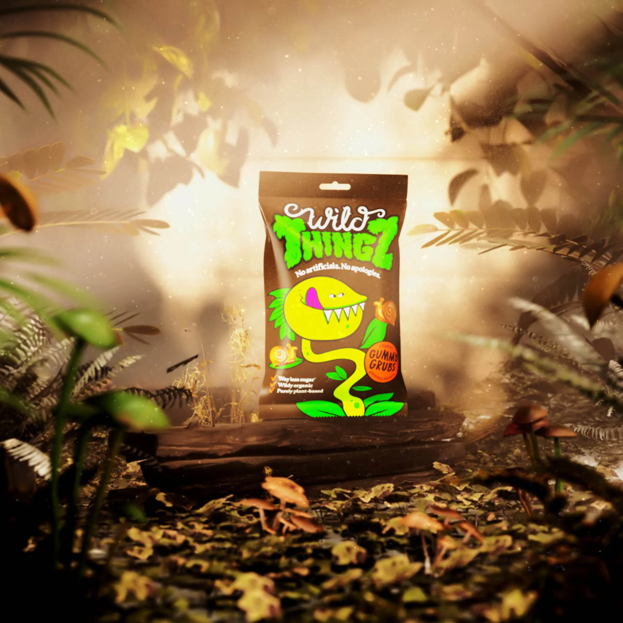 Wild Thingz Organic & Vegan Gummy Sweets, Gummy Grubs 130g - Image 4