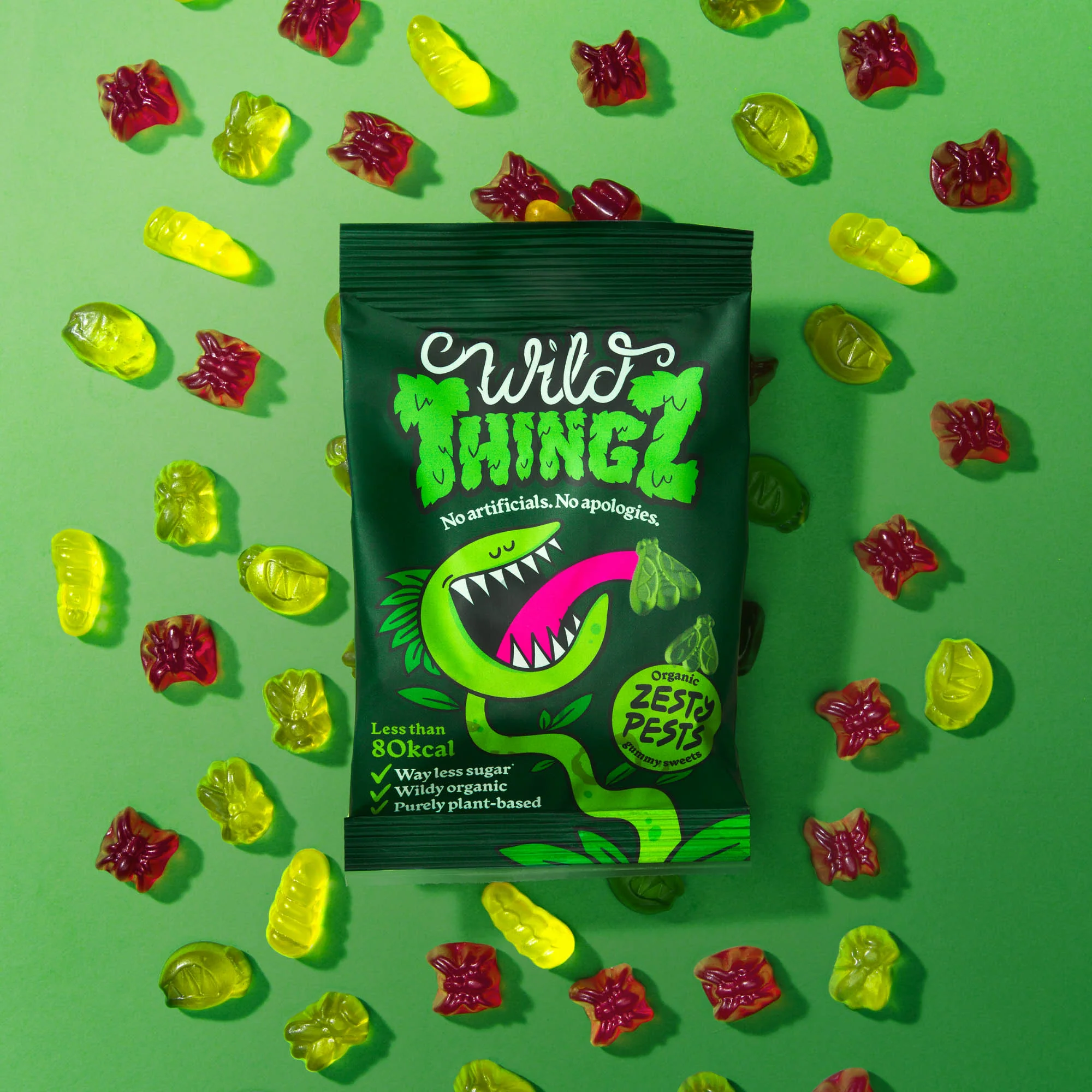 Wild Thingz Organic & Vegan Gummy Sweets, Zesty Pests 130g - Image 3